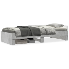 vidaXL betonszürke szerelt fa ágykeret 90 x 190 cm ágy és ágykellék