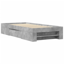 vidaXL betonszürke szerelt fa ágykeret 90 x 190 cm (3295523) ágy és ágykellék