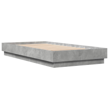 vidaXL betonszürke szerelt fa ágykeret 90 x 190 cm (839633) ágy és ágykellék