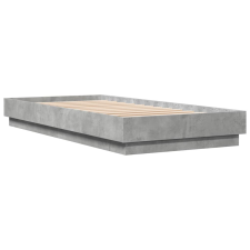 vidaXL betonszürke szerelt fa ágykeret 90 x 200 cm (839605) ágy és ágykellék