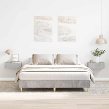 vidaXL betonszürke szerelt fa ágykeret matrac nélkül 140 x 200 cm ágy és ágykellék
