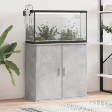 vidaXL betonszürke szerelt fa akváriumi állvány 81x36x73 cm halfelszerelések