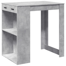 vidaXL betonszürke szerelt fa bárasztal 102 x 70 x 103,5 cm (3309324) bútor