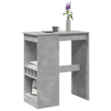 vidaXL betonszürke szerelt fa bárasztal tárolókkal 90x47,5x103,5 cm bútor