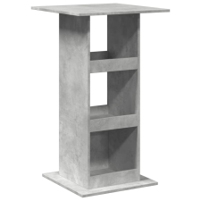 vidaXL betonszürke szerelt fa bárasztal tárolóval 60 x 60 x 102 cm (854331) bútor