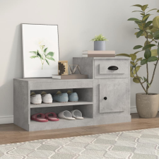 vidaXL betonszürke szerelt fa cipőszekrény 100 x 42 x 60 cm bútor