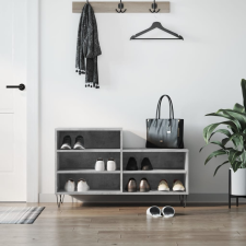 vidaXL betonszürke szerelt fa cipőszekrény 102x36x60 cm bútor
