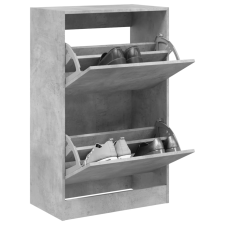 vidaXL betonszürke szerelt fa cipőszekrény 60 x 34 x 96,5 cm bútor