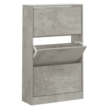 vidaXL betonszürke szerelt fa cipőszekrény 63x24x103 cm (342553) bútor