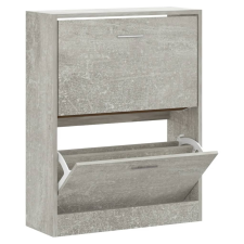 vidaXL betonszürke szerelt fa cipőszekrény 63x24x81 cm (342559) bútor