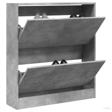 vidaXL Betonszürke szerelt fa cipőszekrény 80 x 21 x 87,5 cm bútor