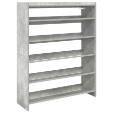 vidaXL betonszürke szerelt fa cipőtartó 80x25x100 cm (859899) bútor