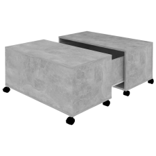 vidaXL betonszürke szerelt fa dohányzóasztal 75 x 75 x 38 cm (806871) bútor