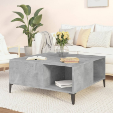 vidaXL betonszürke szerelt fa dohányzóasztal 80x80x36,5 cm bútor