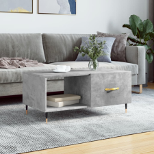 vidaXL betonszürke szerelt fa dohányzóasztal 90 x 50 x 40 cm bútor