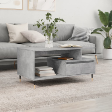 vidaXL betonszürke szerelt fa dohányzóasztal 90x49x45 cm bútor