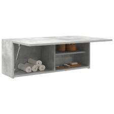 vidaXL betonszürke szerelt fa fali fürdőszobaszekrény 80 x 25 x 30 cm fürdőszoba bútor