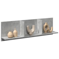 vidaXL betonszürke szerelt fa faliszekrény 100 x 16,5 x 30 cm bútor