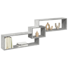 vidaXL betonszürke szerelt fa faliszekrény 158 x 18 x 53 cm bútor