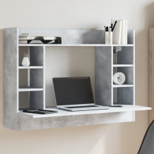 vidaXL betonszürke szerelt fa falra szerelhető íróasztal 105x48x75 cm bútor
