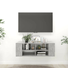 vidaXL betonszürke szerelt fa falra szerelhető TV-szekrény 102x35x35cm bútor