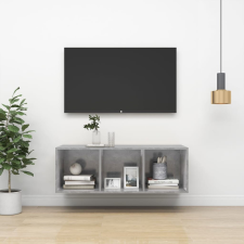 vidaXL betonszürke szerelt fa falra szerelhető TV-szekrény 37x37x107cm bútor