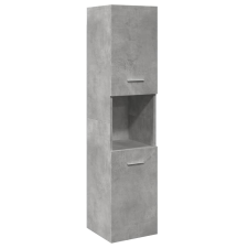 vidaXL betonszürke szerelt fa függő fürdőszobaszekrény 30x30x130 cm fürdőszoba bútor