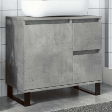 vidaXL betonszürke szerelt fa fürdőszobai mosdószekrény 65x33x60 cm fürdőszoba bútor