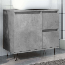 vidaXL betonszürke szerelt fa fürdőszobai mosdószekrény 65x33x60 cm fürdőszoba bútor