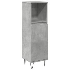 vidaXL betonszürke szerelt fa fürdőszobaszekrény 30 x 30 x 100 cm (857207) fürdőszoba bútor