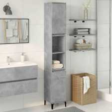 vidaXL betonszürke szerelt fa fürdőszobaszekrény 30 x 30 x 190 cm fürdőszoba bútor