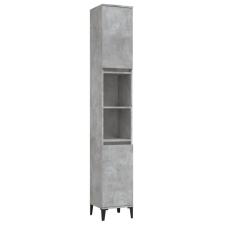 vidaXL betonszürke szerelt fa fürdőszobaszekrény 30 x 30 x 190 cm (819800) fürdőszoba bútor