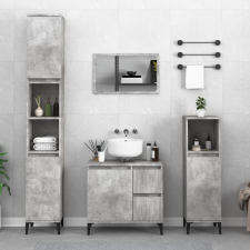 vidaXL betonszürke szerelt fa fürdőszobaszekrény 65 x 33 x 60 cm fürdőszoba bútor