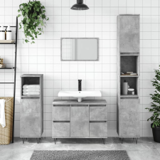 vidaXL betonszürke szerelt fa fürdőszobaszekrény 80 x 33 x 60 cm fürdőszoba bútor