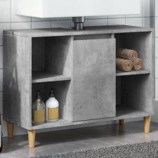 vidaXL betonszürke szerelt fa fürdőszobaszekrény 80 x 33 x 60 cm fürdőszoba bútor