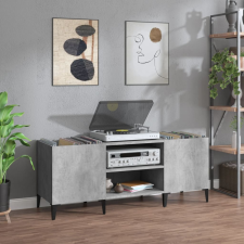 vidaXL betonszürke szerelt fa hanglemezszekrény 121x38x48 cm bútor