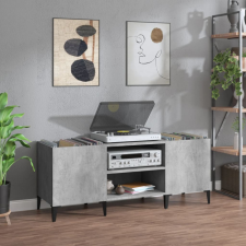 vidaXL Betonszürke szerelt fa hanglemezszekrény 121x38x48 cm (831937) bútor