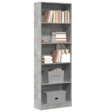 vidaXL betonszürke szerelt fa könyvespolc 60 x 24 x 176 cm bútor