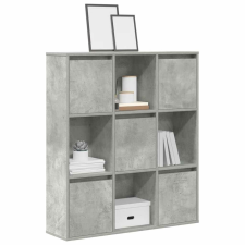 vidaXL betonszürke szerelt fa könyvespolc 89x24x101,5 cm bútor
