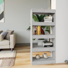 vidaXL Betonszürke szerelt fa könyvszekrény/térelválasztó 60x30x135 cm bútor