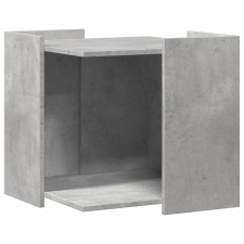 vidaXL betonszürke szerelt fa macskaalomdoboz 53 x 53 x 51 cm (857754) macskatoalett