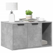 vidaXL Betonszürke szerelt fa macskaalomdoboz 80 x 50 x 45 cm macskafelszerelés