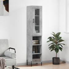 vidaXL betonszürke szerelt fa magasszekrény 34,5x34x180 cm bútor