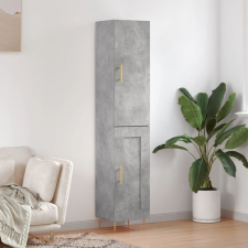 vidaXL betonszürke szerelt fa magasszekrény 34,5x34x180 cm bútor