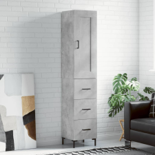 vidaXL betonszürke szerelt fa magasszekrény 34,5x34x180 cm bútor