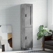 vidaXL betonszürke szerelt fa magasszekrény 34,5x34x180 cm bútor