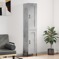 vidaXL betonszürke szerelt fa magasszekrény 34,5x34x180 cm bútor