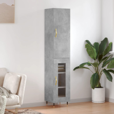 vidaXL betonszürke szerelt fa magasszekrény 34,5x34x180 cm bútor