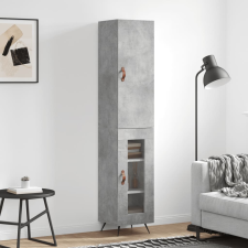 vidaXL betonszürke szerelt fa magasszekrény 34,5x34x180 cm bútor