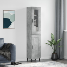 vidaXL betonszürke szerelt fa magasszekrény 34,5x34x180 cm bútor
